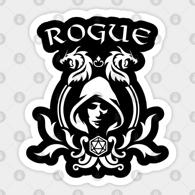 Dnd rogue class symbol print dnd rogue sticker teepublic